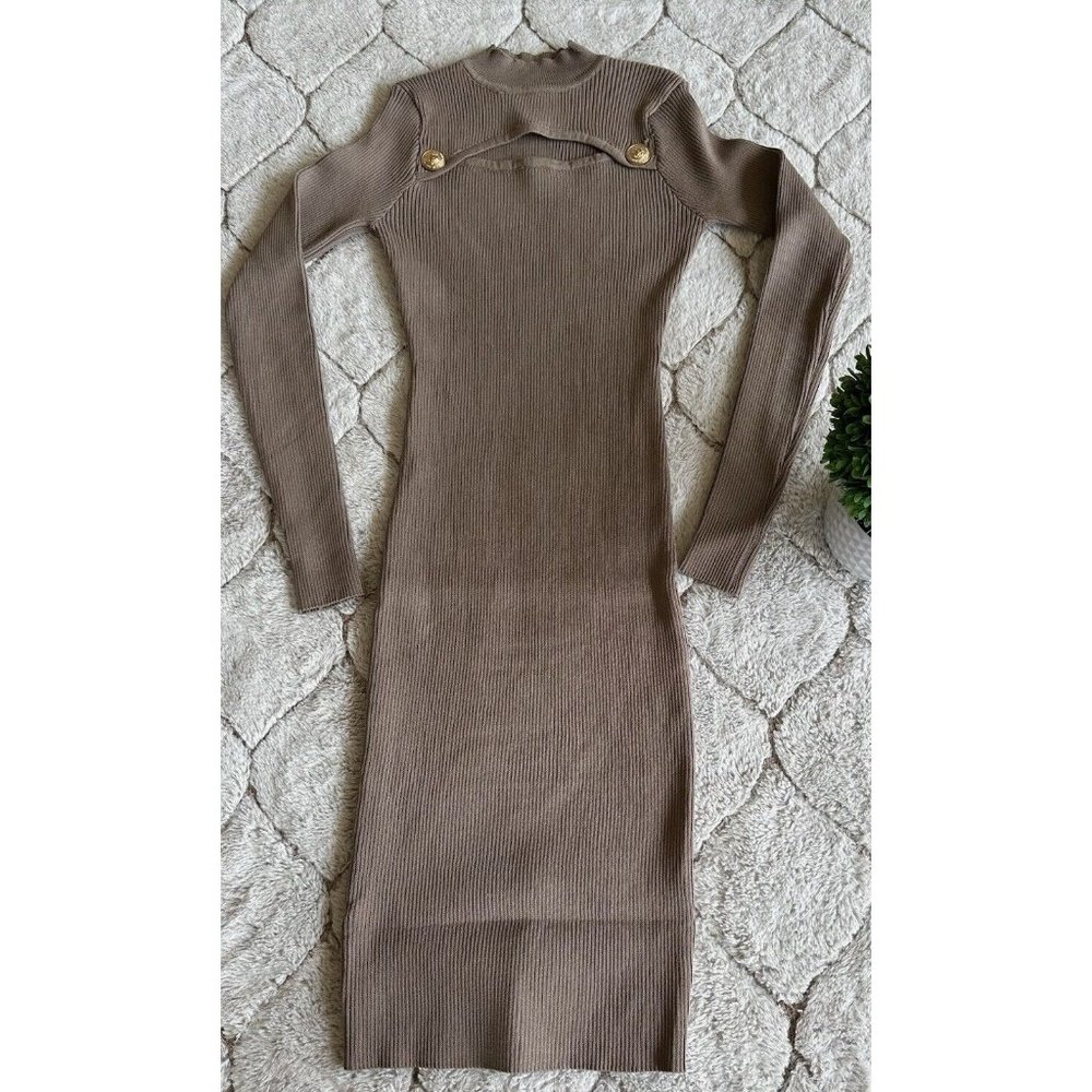 DAIMARAN Alaska Women's Sweater Dress Brown One Size